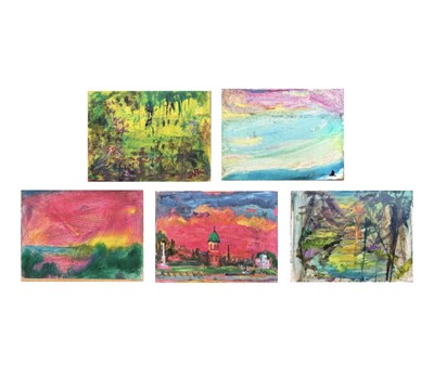 Lot 538 - Sven BERLIN (1911-1999) Five Works Oil on...