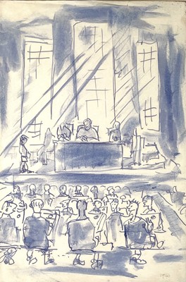 Lot 31 - Sven BERLIN (1911-1999) The Tribunal Ink and...