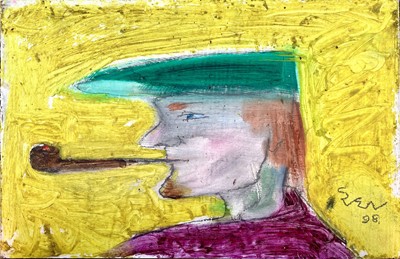 Lot 721 - Sven BERLIN (1911-1999) Portrait Oil on board...