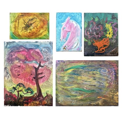Lot 596 - Sven BERLIN (1911-1999) Five works Oils on...