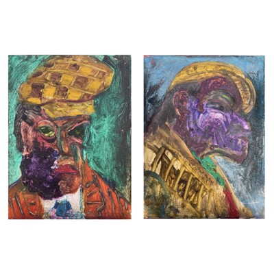Lot 608 - Sven BERLIN (1911-1999) Two Portraits Oils on...
