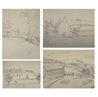 Lot 18 - Sven BERLIN (1911-1999) Cornish Landscape Four...
