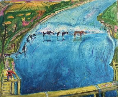 Lot 403 - Sven BERLIN (1911-1999) Eye Bridge Oil on...