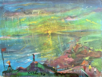 Lot 690 - Sven BERLIN (1911-1999) Bay Oil on board...