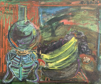 Lot 607 - Sven BERLIN (1911-1999) Still life Oil on...