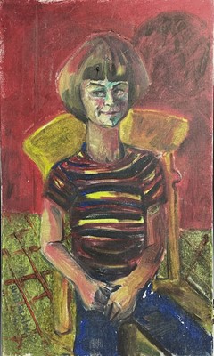 Lot 12 - Sven BERLIN (1911-1999) Jasper Seated Oil on...