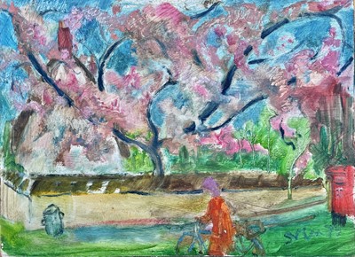 Lot 571 - Sven BERLIN (1911-1999) Cherry Blossom Oil on...