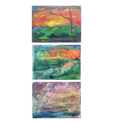 Lot 278 - Sven BERLIN (1911-1999) Three Landscapes Oils...