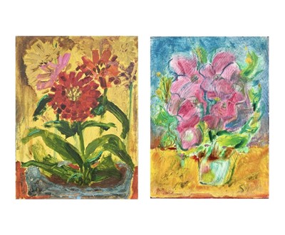 Lot 240 - Sven BERLIN (1911-1999) Two Still Lives Oils...