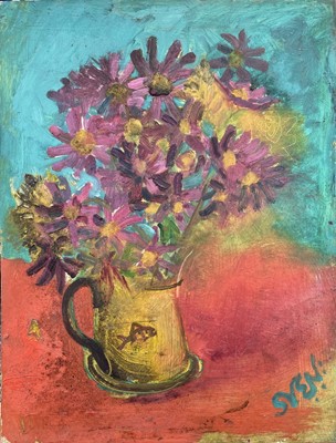 Lot 11 - Sven BERLIN (1911-1999) Flowers in a Mug Oil...