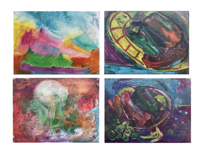 Lot 266 - Sven BERLIN (1911-1999) Four Works Oils on...