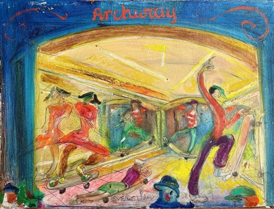 Lot 702 - Sven BERLIN (1911-1999) Skate Boarders...