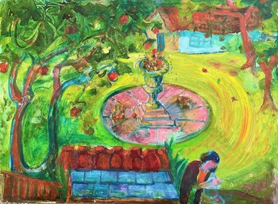 Lot 406 - Sven BERLIN (1911-1999) Garden Oil on board...