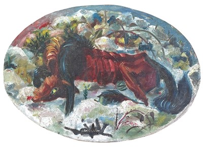Lot 270 - Sven BERLIN (1911-1999) Dead Pony in The Snow,...