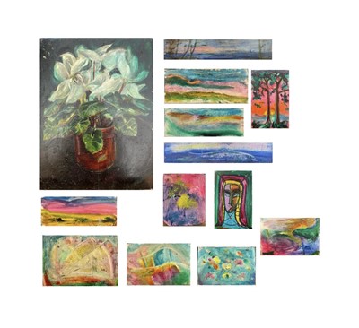 Lot 481 - Sven BERLIN (1911-1999) Cyclamen Oil on board...