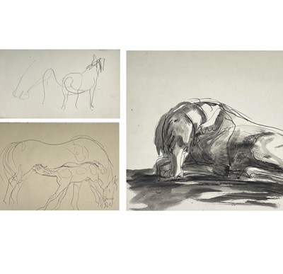 Lot 458 - Sven BERLIN (1911-1999) Studies of Horses 5 x...