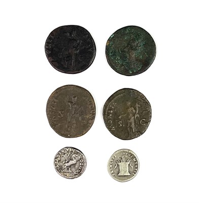 Lot 113 - Roman Empire - Domitian/Domitia 81-96 AD. 6...