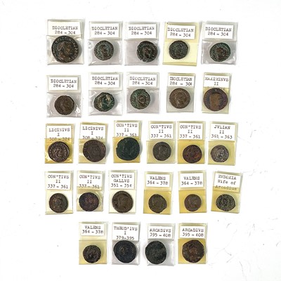 Lot 128 - Roman Empire East 284-408 AD. 26 coins from...