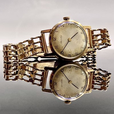 Lot 570 - A 1960's 9ct gold ladies bracelet wristwatch,...
