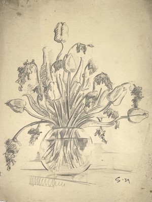 Lot 592 - Sven BERLIN (1911-1999)   Vase of Flowers...