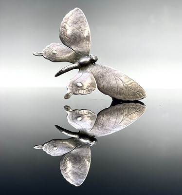 Lot 734 - Sven Berlin's 1960's silver butterfly brooch,...