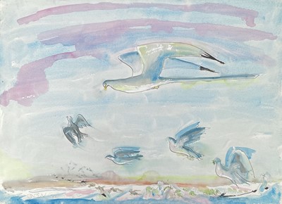Lot 725 - Sven BERLIN (1911-1999) Falcon and Doves...