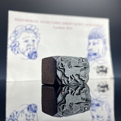 Lot 467 - Sven Berlin's bee stamp, 20mm x 30mm, together...