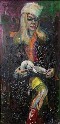Lot 441 - Sven BERLIN (1911-1999) Julia, seated with...