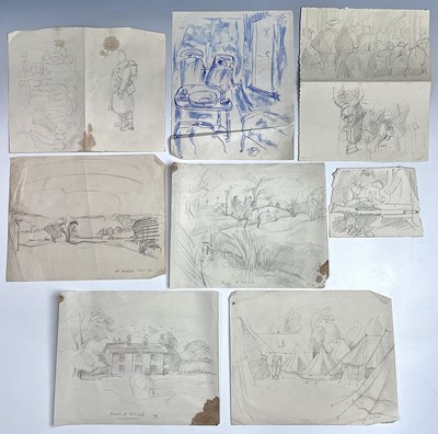 Lot 425 - Sven BERLIN (1911-1999) Wartime studies Nine...