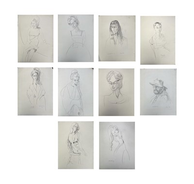 Lot 731 - Sven BERLIN (1911-1999) Ten large pencil...