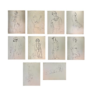 Lot 304 - Sven BERLIN (1911-1999) Ten large pencil and...