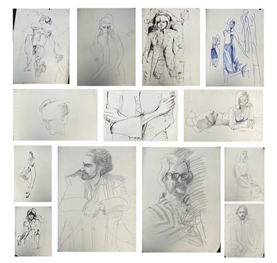 Lot 17 - Sven BERLIN (1911-1999) Large pencil and pen &...