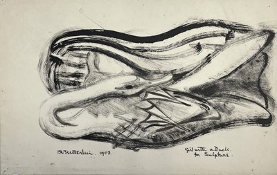 Lot 348 - Sven BERLIN (1911-1999) Girl with a Duck for...