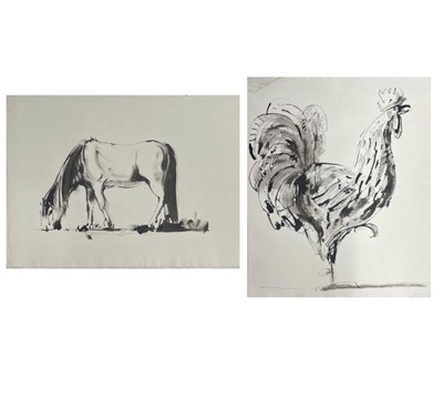 Lot 661 - Sven BERLIN (1911-1999) Cockerel Ink drawing...