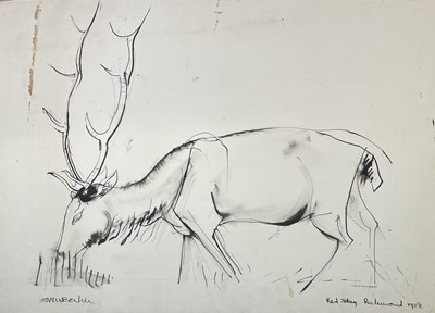 Lot 526 - Sven BERLIN (1911-1999) Red Stag, Richmond Ink...