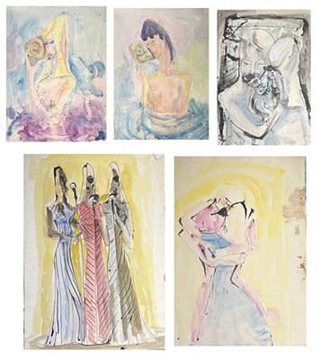 Lot 309 - Sven BERLIN (1911-1999) Five large figure...