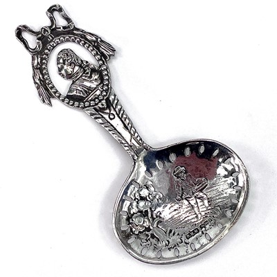 Lot 163 - An early 20th century Dutch silver caddy spoon...