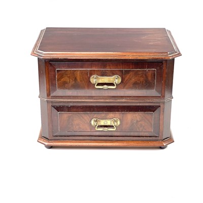 Lot 56 - A late Victorian mahogany miniature chest...