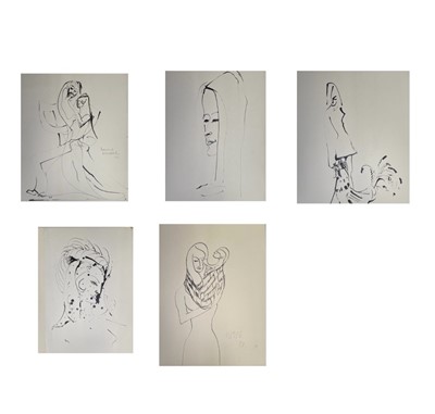 Lot 184 - Sven BERLIN (1911-1999) Five ink figure...