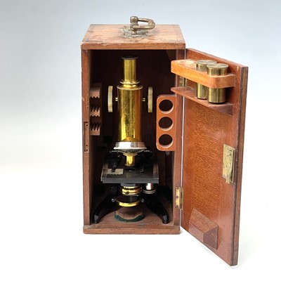 Lot 53 - A J.Swift & Son brass monocular microscope,...