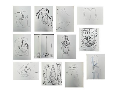 Lot 327 - Sven BERLIN (1911-1999) Ink figure and other...