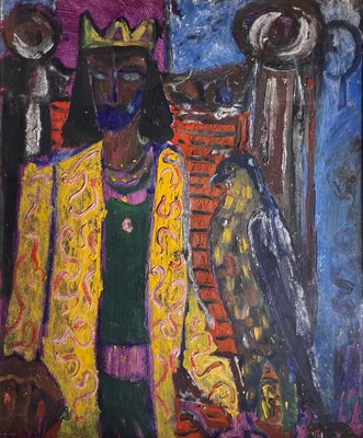 Lot 57 - Sven BERLIN (1911-1999) Falconer Oil on board...