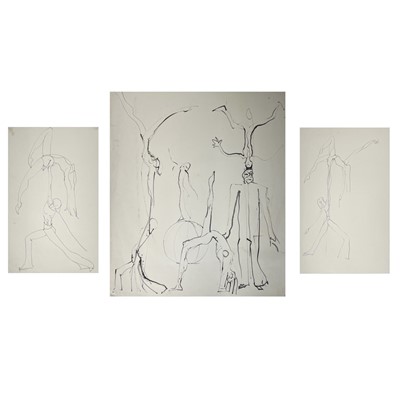 Lot 55 - Sven BERLIN (1911-1999) Adagio Dancers Two ink...