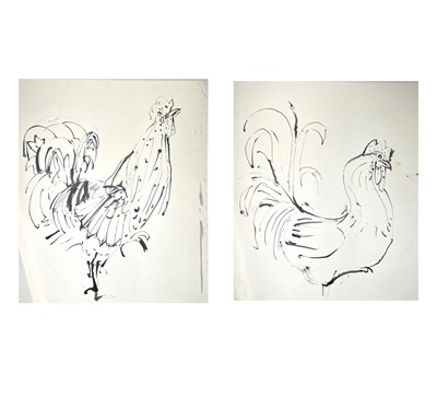Lot 316 - Sven BERLIN (1911-1999) Cockerel Two ink...