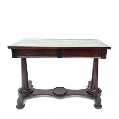 Lot 3013 - A Victorian mahogany writing table, with gilt...
