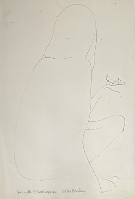 Lot 687 - Sven BERLIN (1911-1999) Girl with Grasshopper...