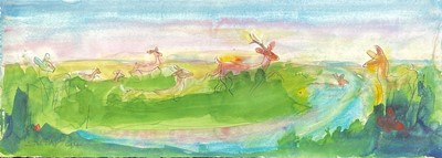 Lot 293 - Sven BERLIN (1911-1999) Deer Watercolour...