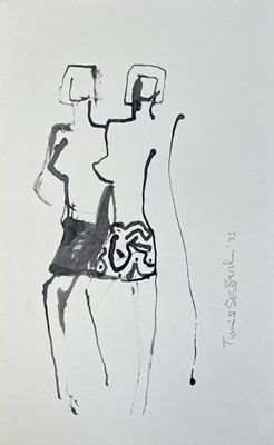 Lot 306 - Sven BERLIN (1911-1999) Twins Ink drawing...