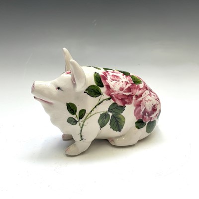 Lot 810 - A Wemyss Exon painted figure of a pig,...
