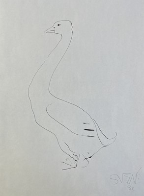 Lot 228 - Sven BERLIN (1911-1999)   Goose Ink drawing...
